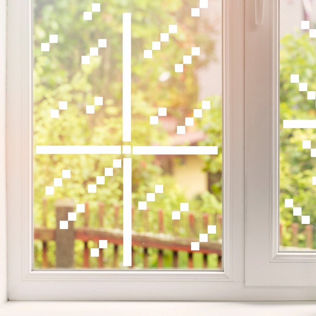 Naklejki piksele na szybę kwadraty 149NW