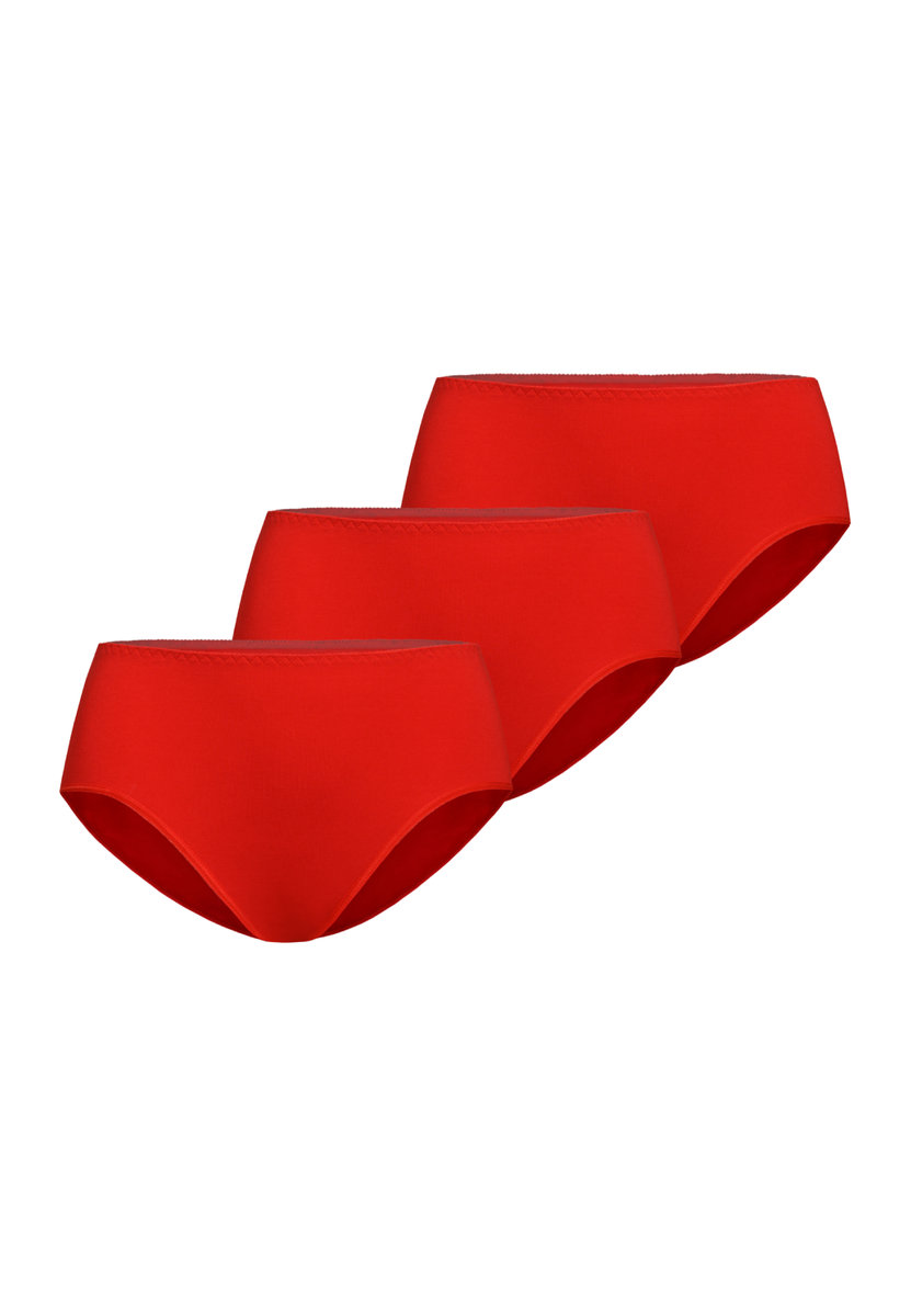 Wielopak majtek z wysokim stanem Classico czerwony, Teyli