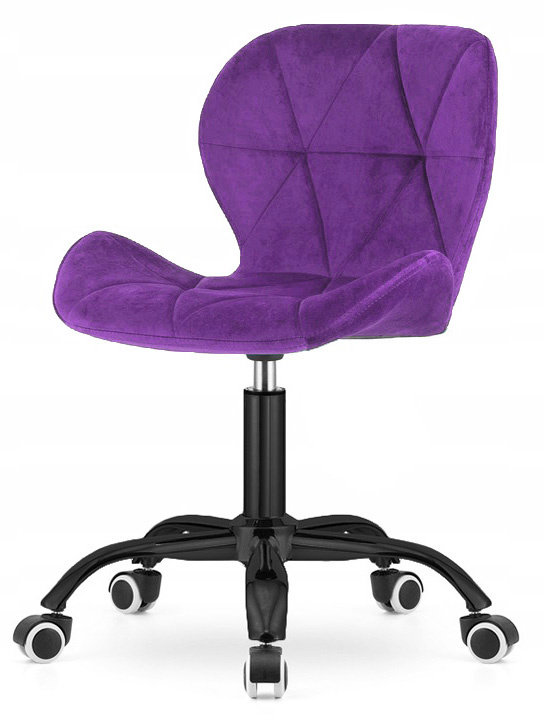 Krzesło obrotowe welurowe regulowane VASTO OFFICE VELVET PURPLE SMOKE