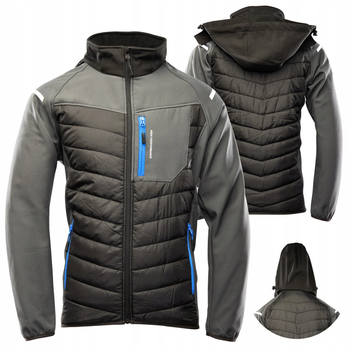 Kurtka ROBOCZA SOFTSHELL Bluza OCHRONNA WODOODPORNA PIKOWANA CIEPŁA BHP
