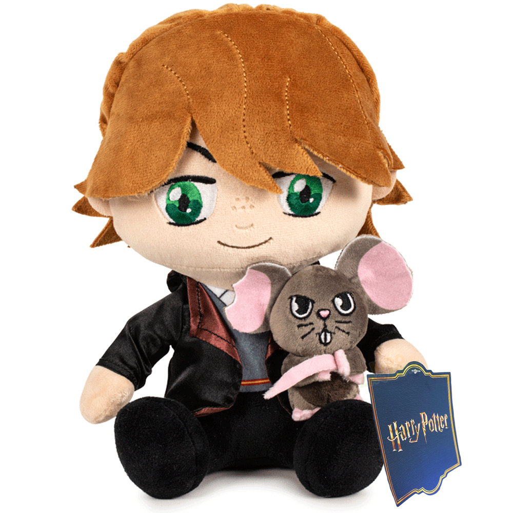 Harry Potter Maskotka 26 cm Ron Weasley i Szczur Parszywek Oryginalny Plusz