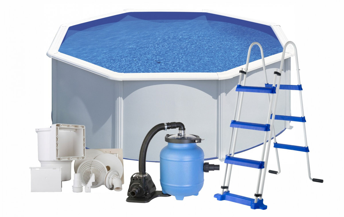 Basen ogrodowy stalowy Fidji aqua 350x120 cm GRE
