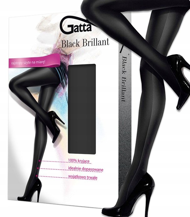 Gatta Black Brillant Rajstopy Jak Legginsy - R5