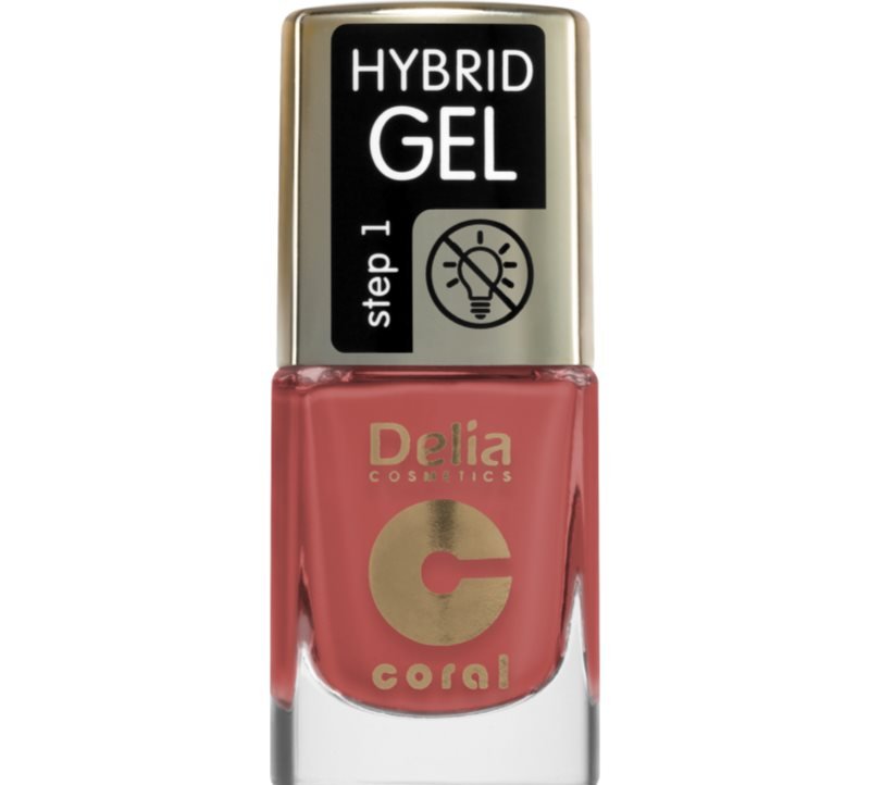 Delia Cosmetics Coral Hybrid Gel hybrydowy lakier do paznokci bez użycia lampy UV/LED odcień 122 11 ml