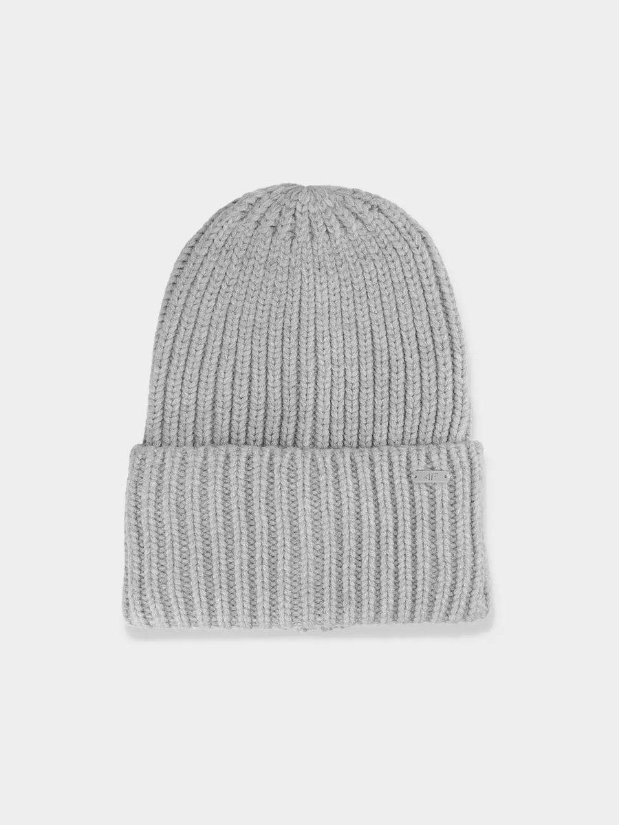 4F Czapka damska zimowa 4FAW23ACAPF294-24M Szary Roz. S