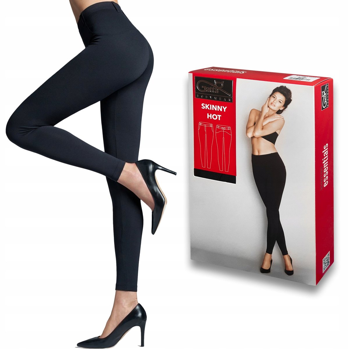 Legginsy Spodnie Gatta Skinny Hot Czarne R.- M