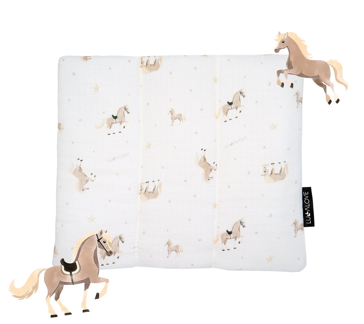 Muślinowa poduszeczka - konie Lullalove