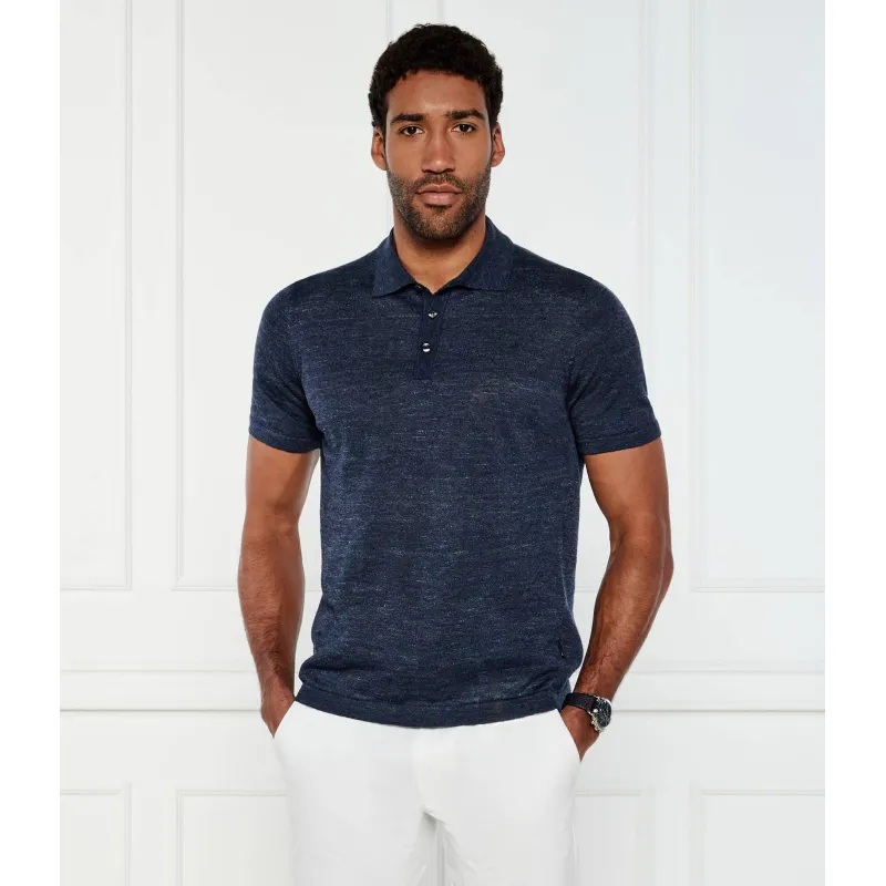 Sand Copenhagen Lniane polo Rico Regular Fit