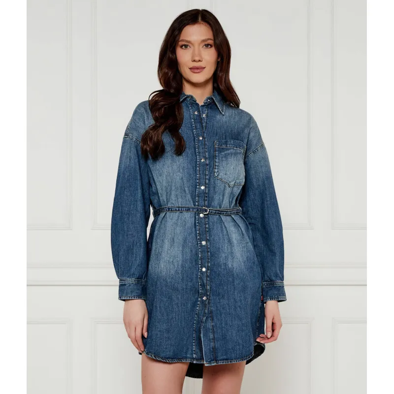 Joop! Jeans Jeansowa sukienka z paskiem Nele