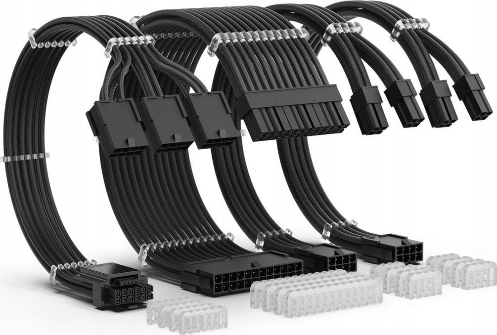 AsiaHorse Zestaw przedłużaczy do zasilacza ATX 12VHPWR 4 KIT 16 AWG AsiaHorse Sleeved