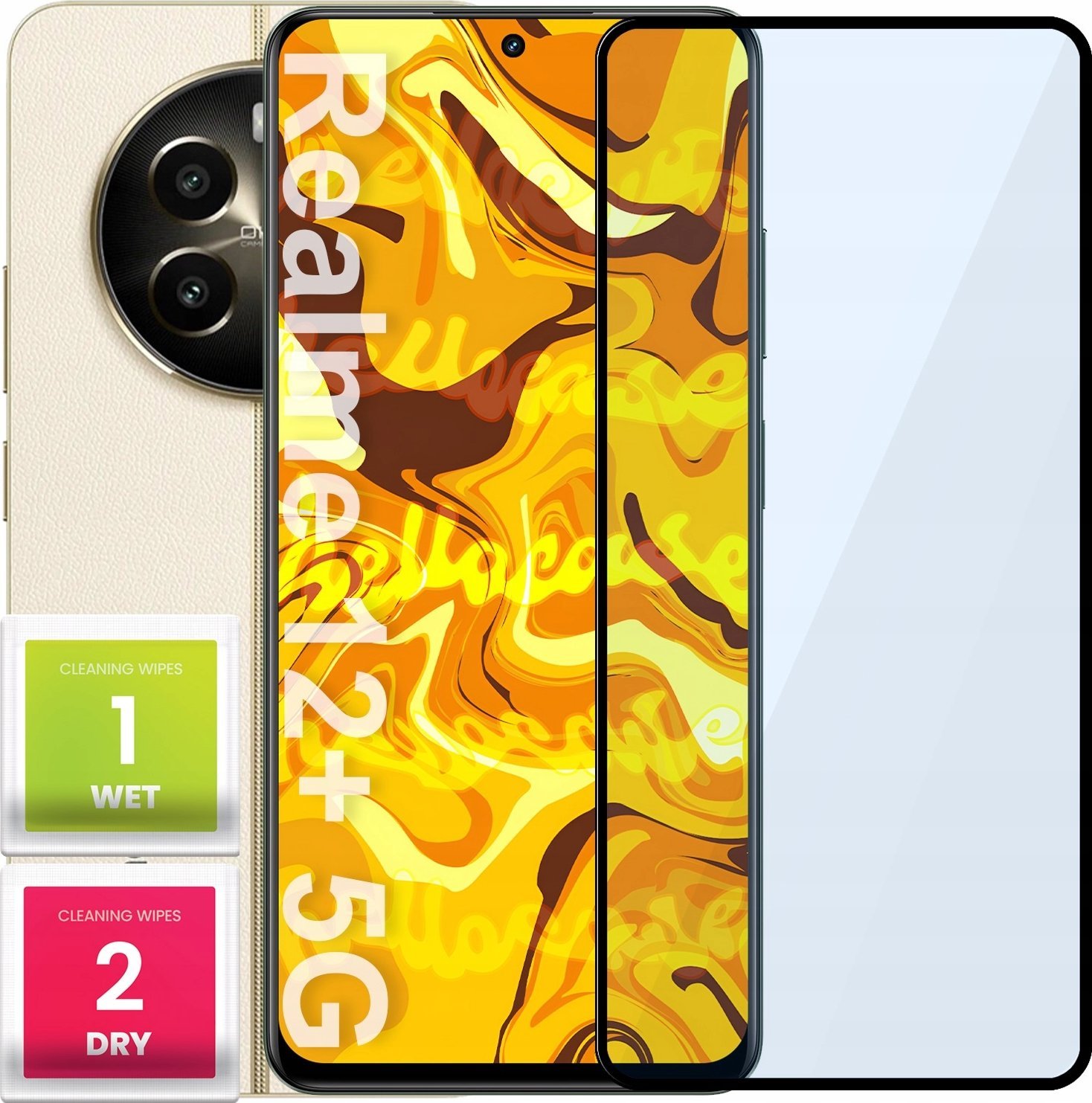 Hello Case SZKŁO HARTOWANE DO REALME 12 PLUS 5G PEŁNE NA CAŁY EKRAN SZKIEŁKO OCHRONNE