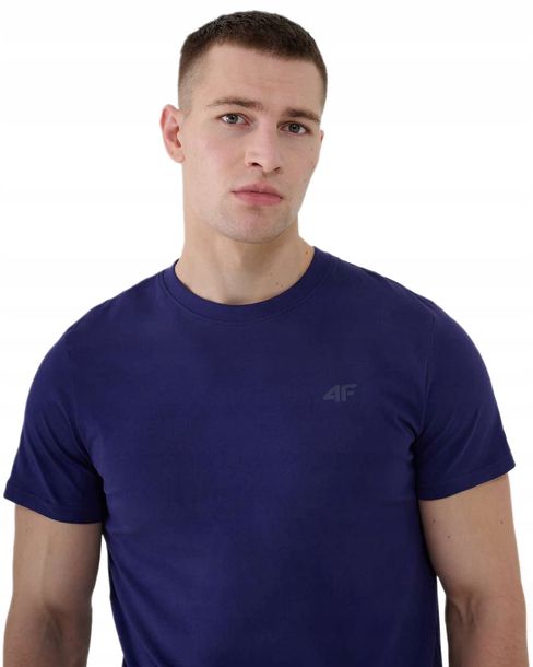 Koszulka Męska 4f Gładka Tshirt Bawełna Lato Shm2256 31s R. M