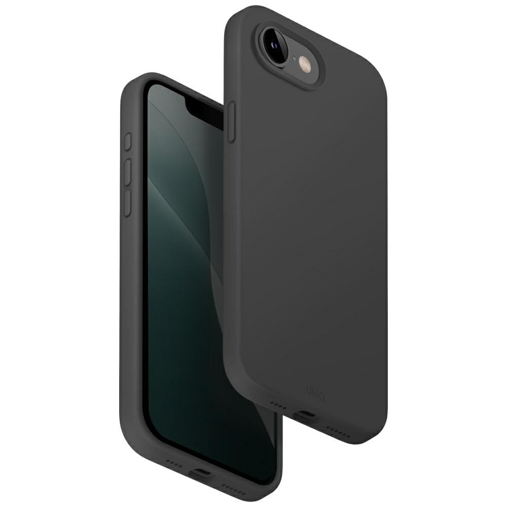 Etui UNIQ Lino do iPhone 16e (2025) Magclick Charging szary