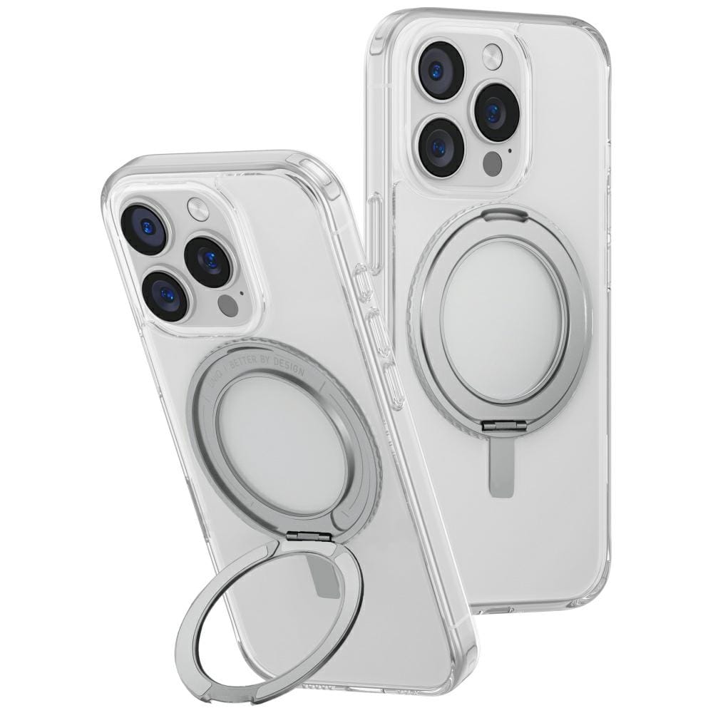 Etui UNIQ Swivix do iPhone 16 Pro 360 Rotating Kickstand przezroczysty