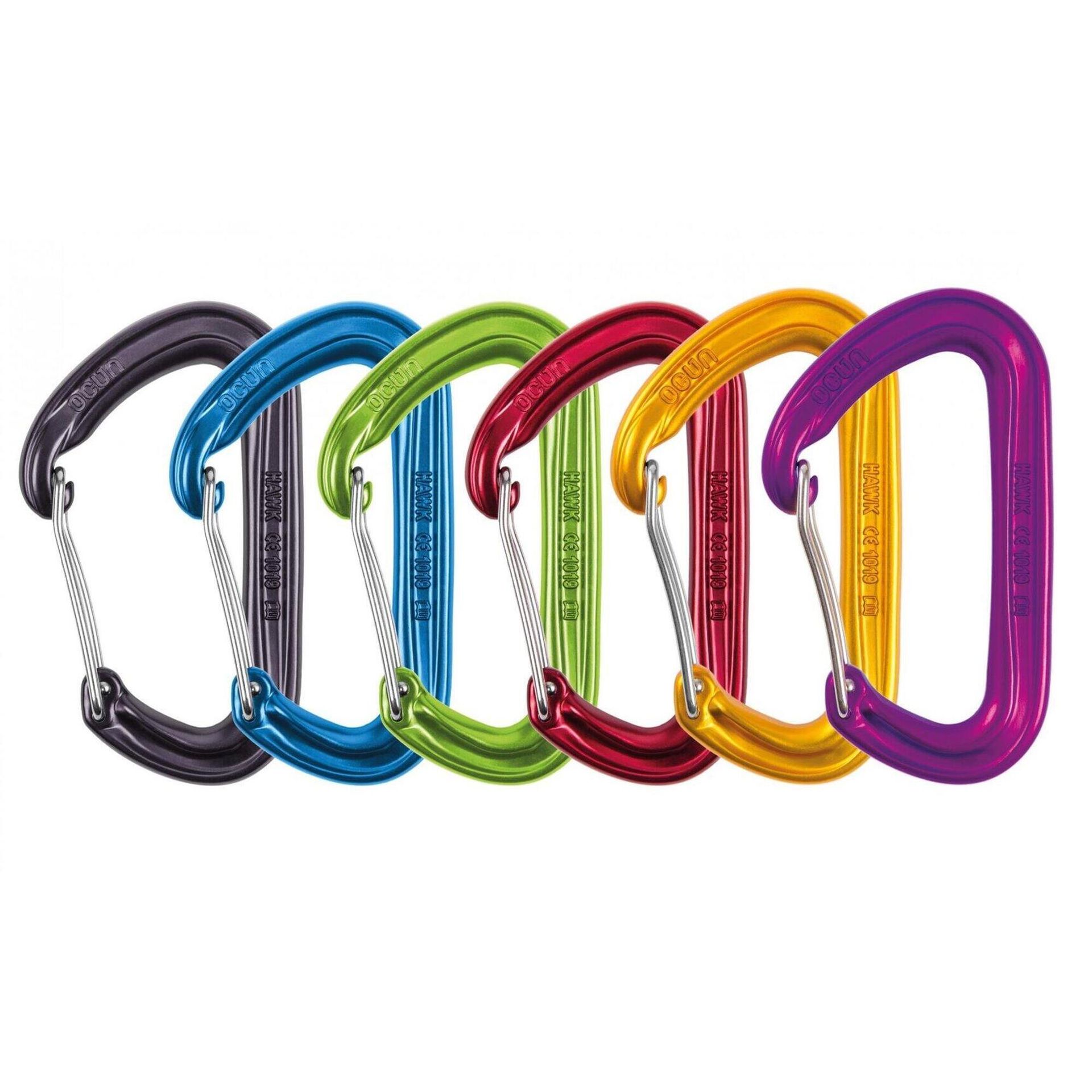 Zestaw karabinków wspinaczkowych Ocun Hawk Wire 6-pack - red/blue/grn