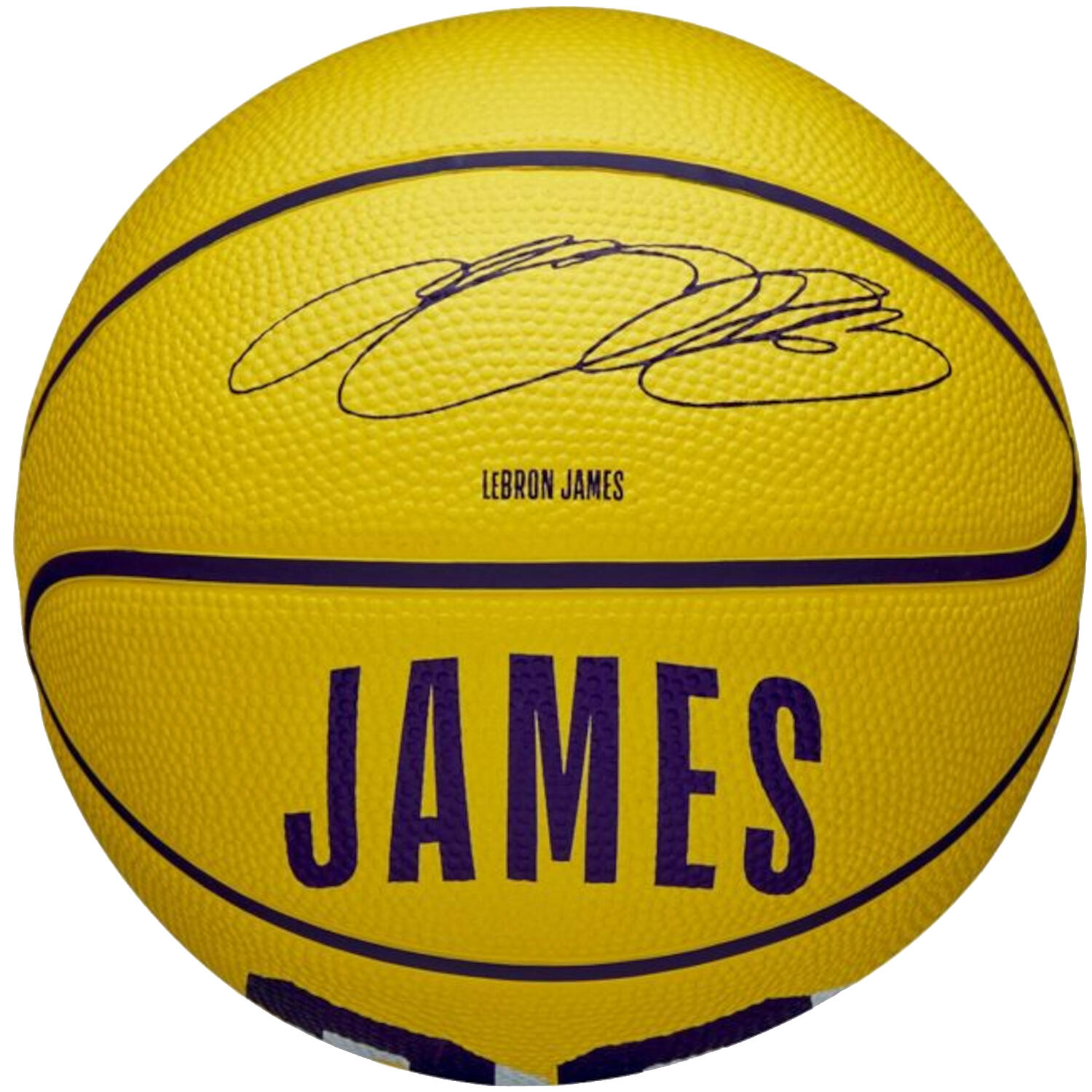 Wilson NBA Player Icon LeBron James Mini Ball WZ4027701XB Żółte 3