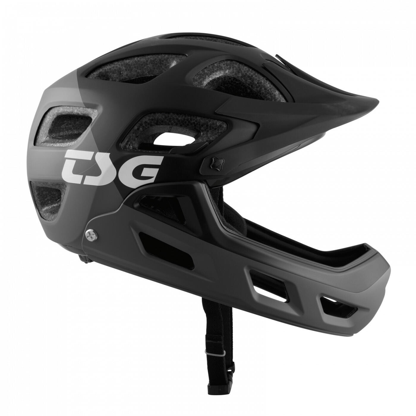 TSG Seek FR Graphic Design Helmet, szary/czarny L/XL | 57-59cm 2021 Kaski MTB 750153-flow grey-black-L/XL