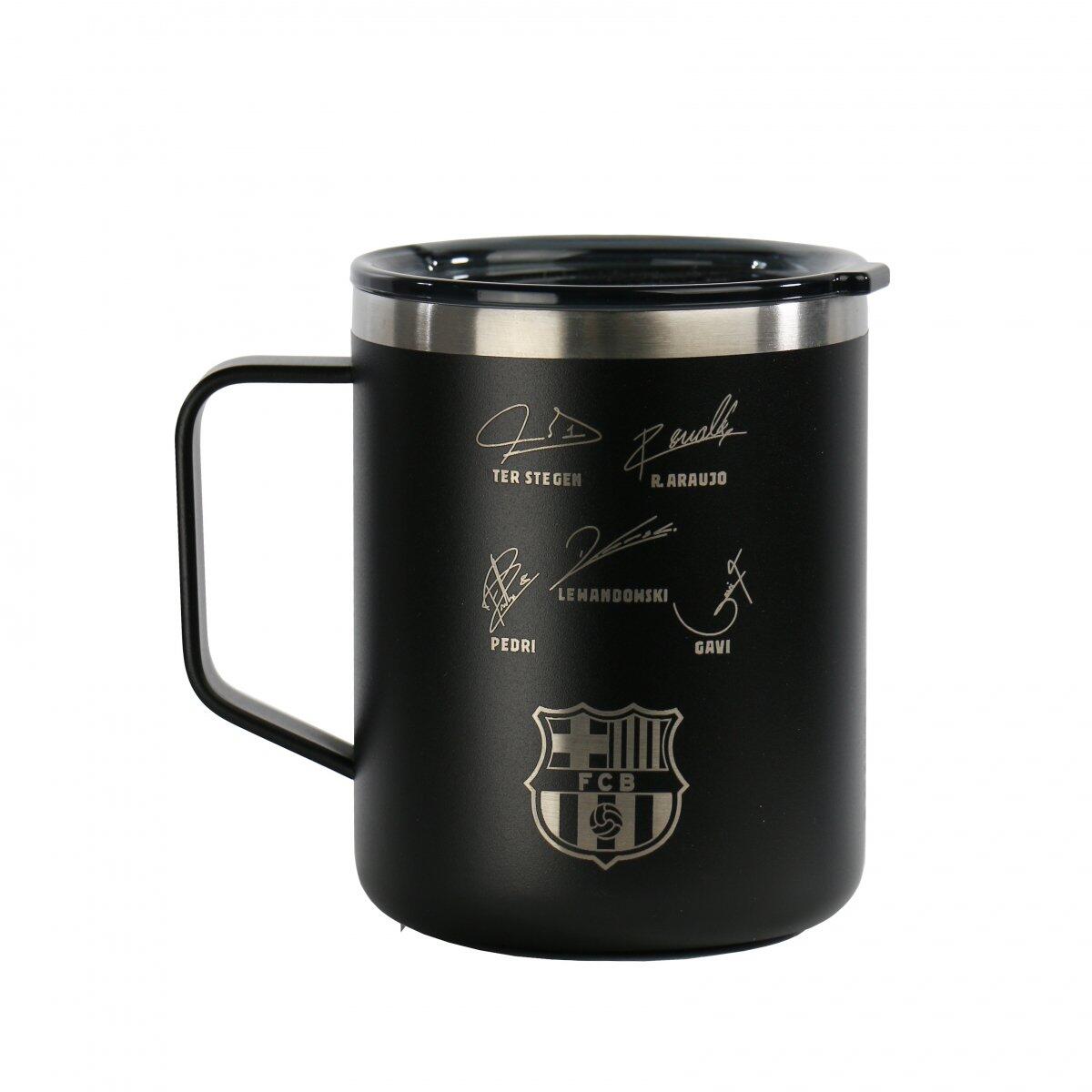 FC Barcelona kubek termiczny Runbott z autografami 400 ml 972195 czarny