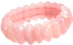 Piękna Bransoletka Kwarc Różowy Naturalny Certyfikat