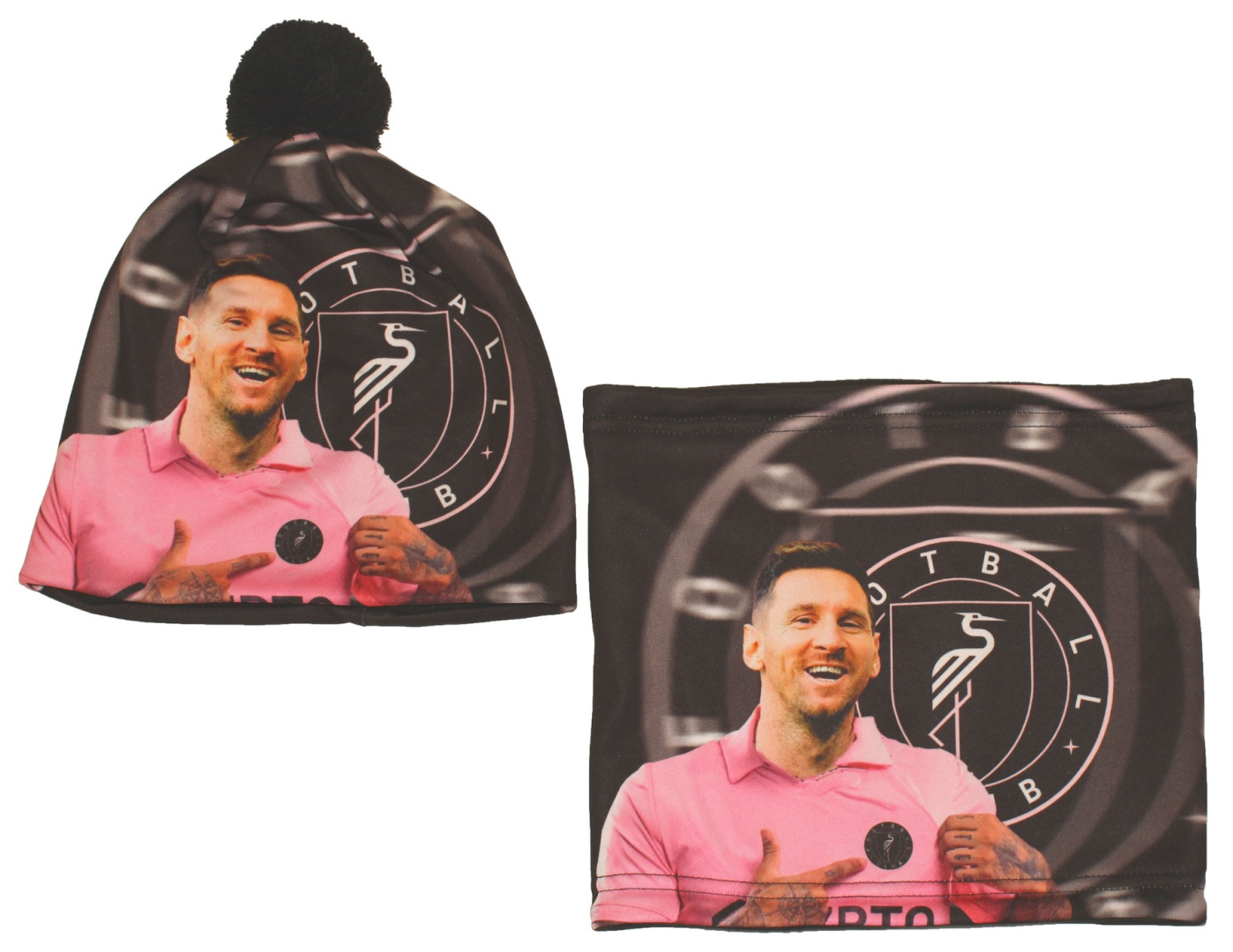 MESSI czapka i komin ocieplone polarem - komplet