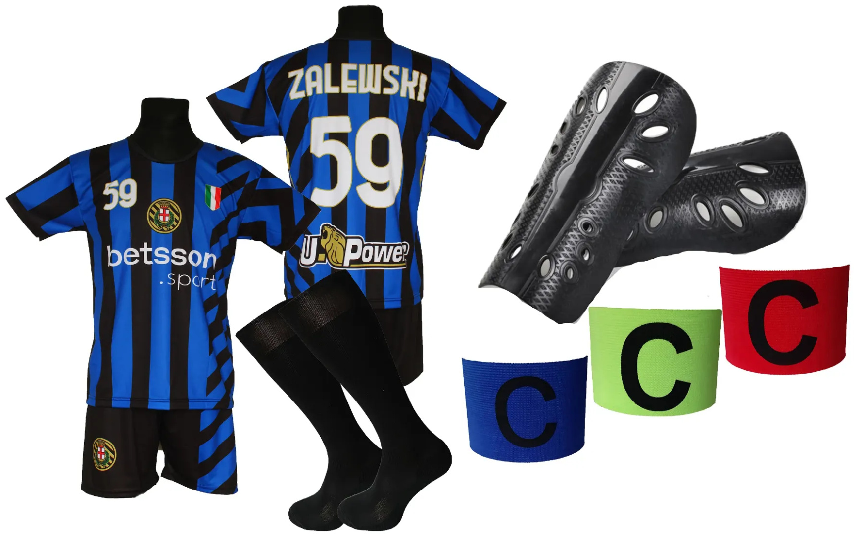 ZALEWSKI strój piłkarski dla dzieci INTER + dodatki