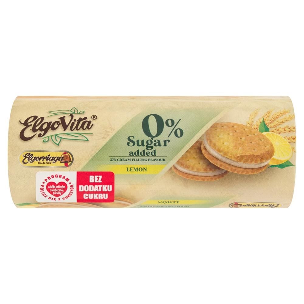 ElgoVita Herbatniki markizy z kremem o smaku cytrynowym 180 g