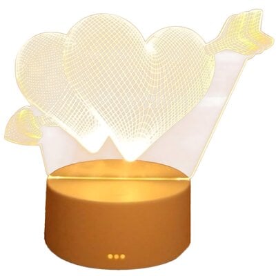 Lampka nocna EXTRALINK Przebite serca 3D EX.24107 USB