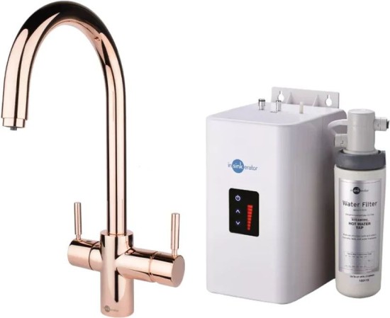 Zestaw INSINKERATOR HOT Bateria H3W1J różowe złoto + zbiornik i filtr 45097AT CZ