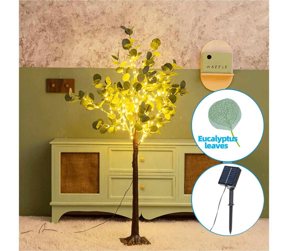 Aigostar - LED Solarna dekoracja 285xLED/3,8m IP65 ciepła biel eukaliptus