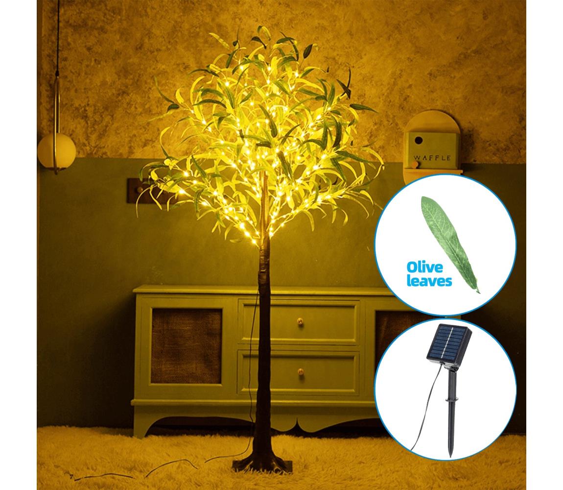 Aigostar - LED Solarna dekoracja 30xLED/2,6m IP65 ciepła biel olive