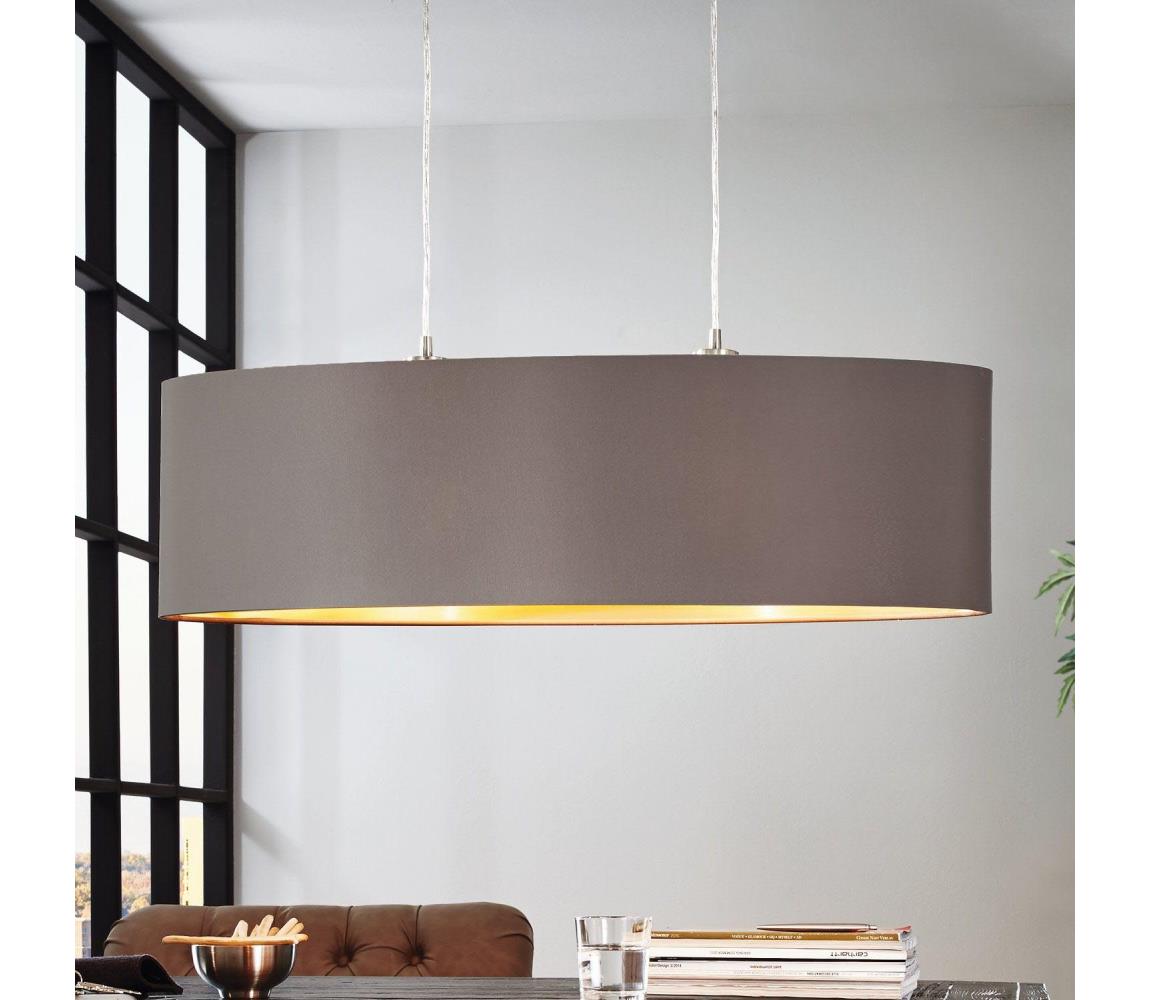 Eglo 55271 - Żyrandol na lince MASERLO 2xE27/60W/230V brązowy
