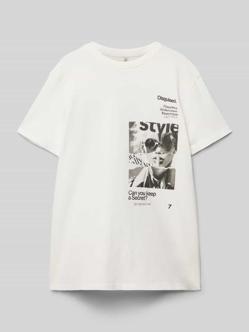 T-shirt o kroju regular fit z czystej bawełny model ‘PERNILLE’
