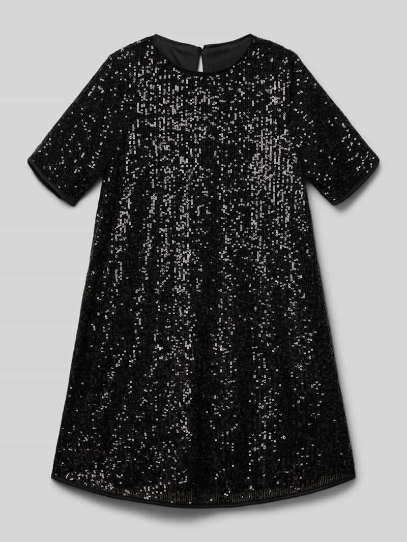 Sukienka cekinowa o luźnym kroju z krótkimi rękawami model ‘FRANSA’