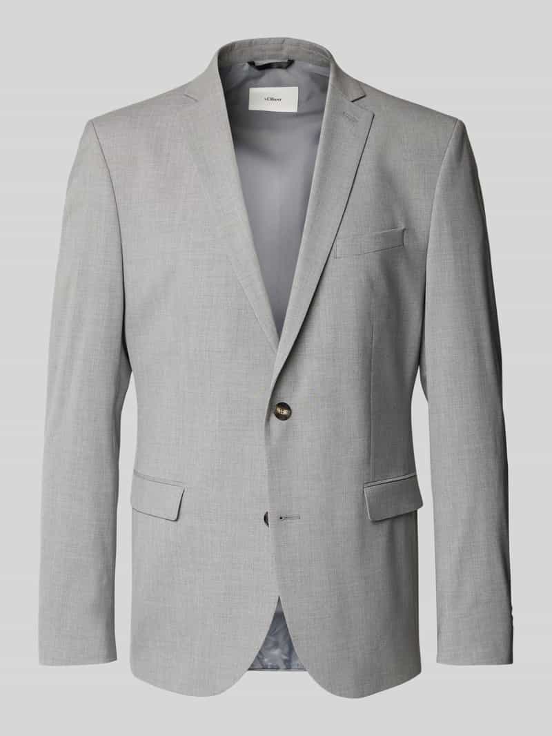 Żakiet o kroju slim fit z mieszanki elastycznej wiskozy z zapięciem na dwa guziki