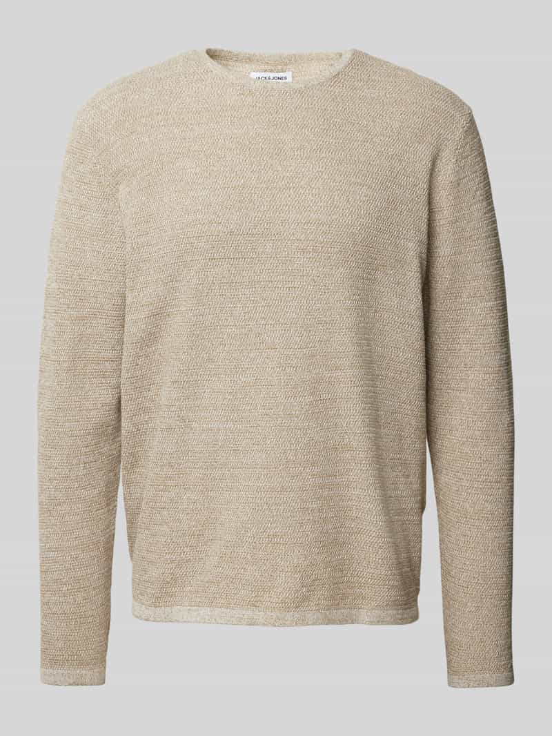 Sweter z dzianiny z okrągłym dekoltem model ‘GEORGE’