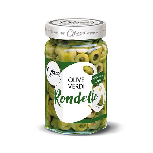 Zielone oliwki w plastrach słone Rondelle 290g - Citres