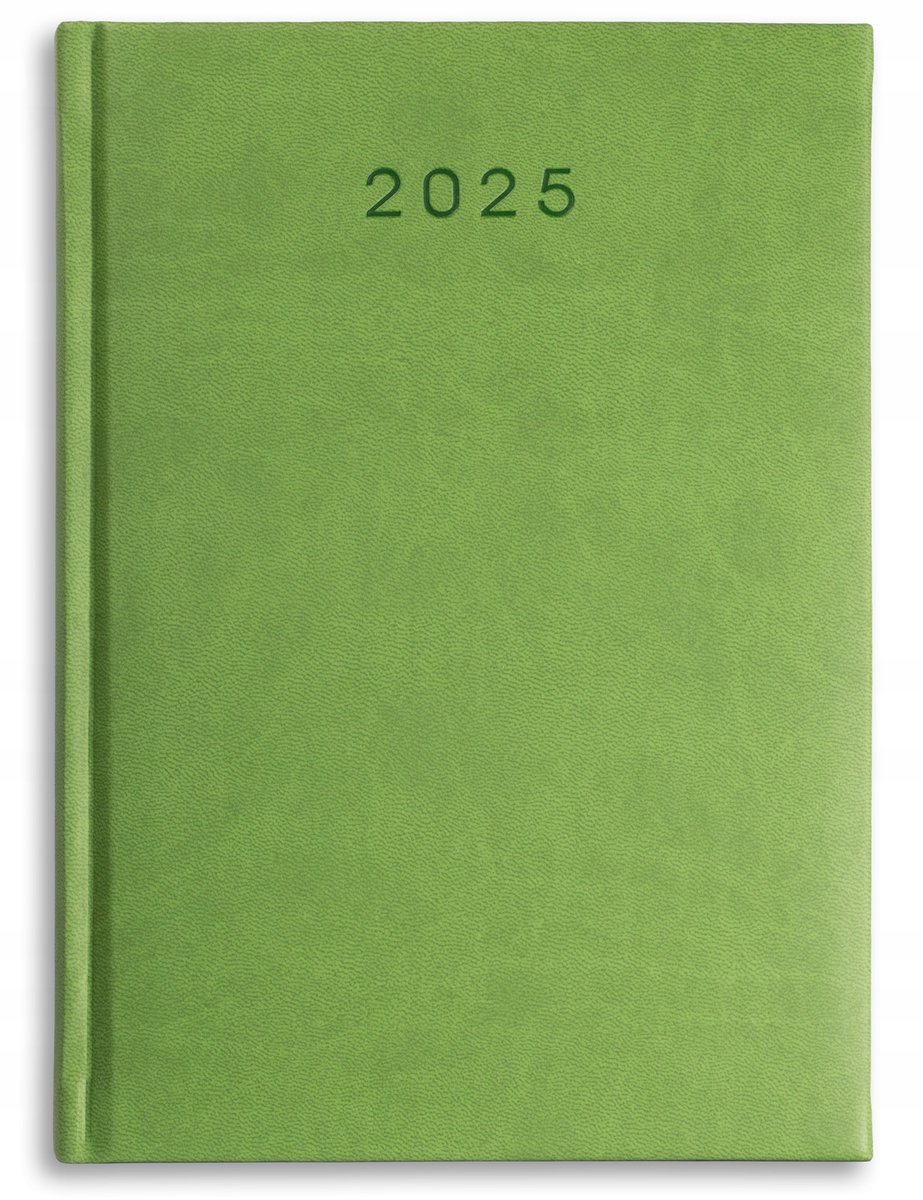 KALENDARZ książkowy A4 terminarz DZIENNY 2025 SELEDYNOWY Tury planer duży