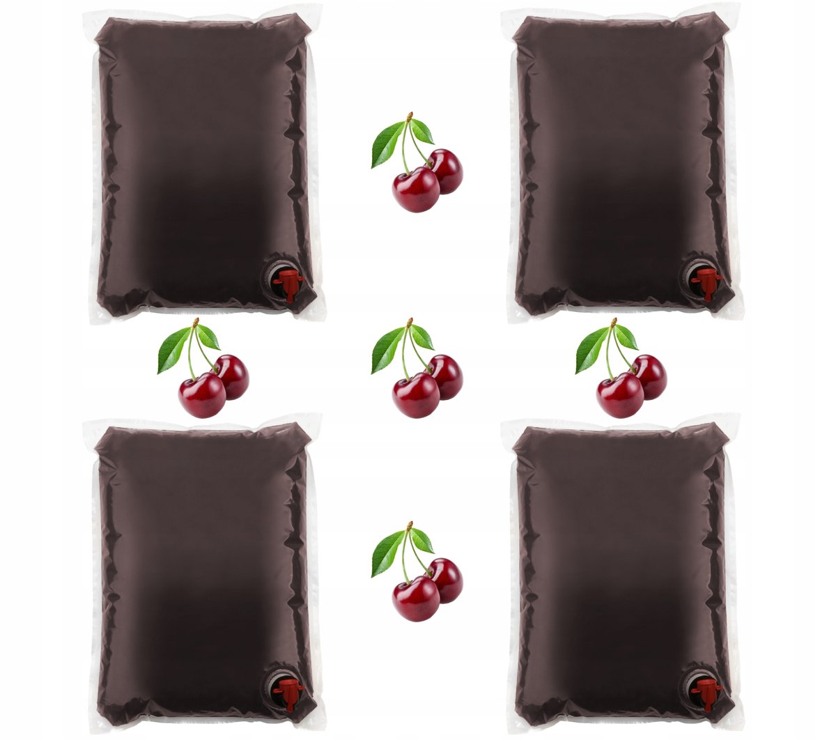 sok wiśnia wiśniowy 100% 4x5L z wiśni tłoczony bez cukru na rozgrzanie NFC