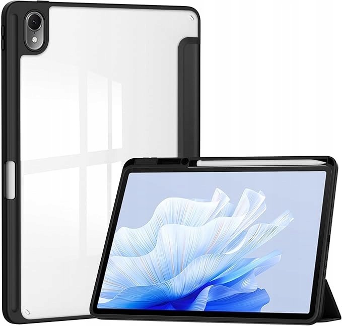 Eleganckie estetyczne etui kolor czarny do tabletu Huawei MatePad 11.5 S 2024 TGR-W09 z miejscem na rysik w etui