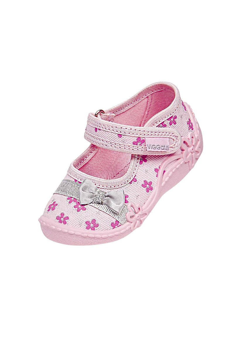 Kapcie dziewczęce Alicja, kwiatki, różowe, Vi-GGa-Mi