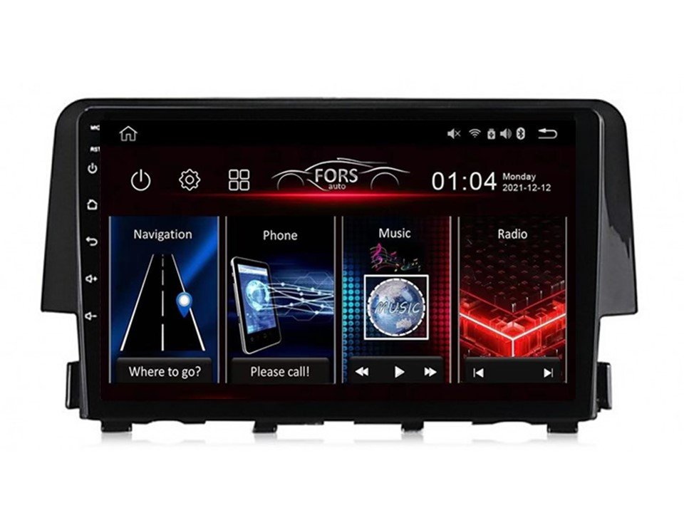 Radio Android FS2-Ultra Honda Civic 2015-2020 2/32GB, CarPlay Android Auto