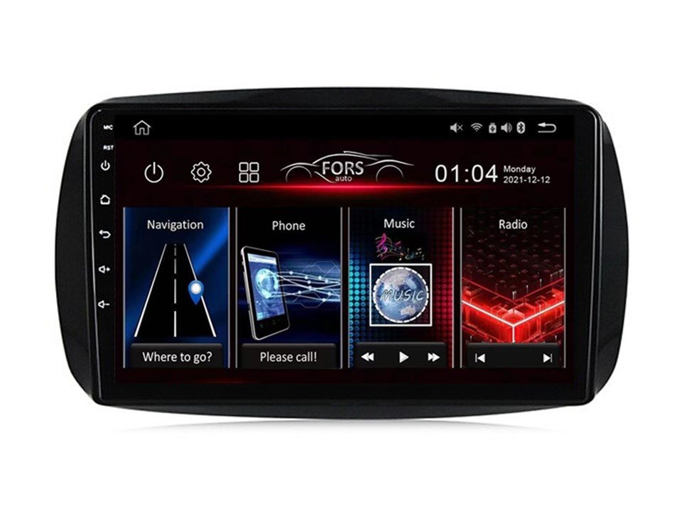 Radio Android FS2-Ultra Smart Fortwo 15-18 2/32GB, CarPlay AndroidAuto
