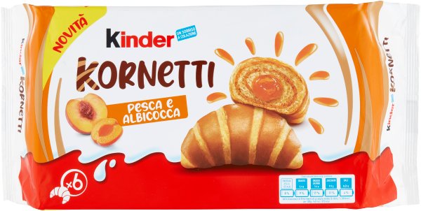 Rogalki z brzoskwinią Kornetti albicocca 252g - Kinder