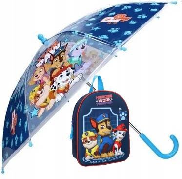 Parasol i plecak 3D Psi Patrol Paw Pieski Parasolka do Przedszkola Prezent