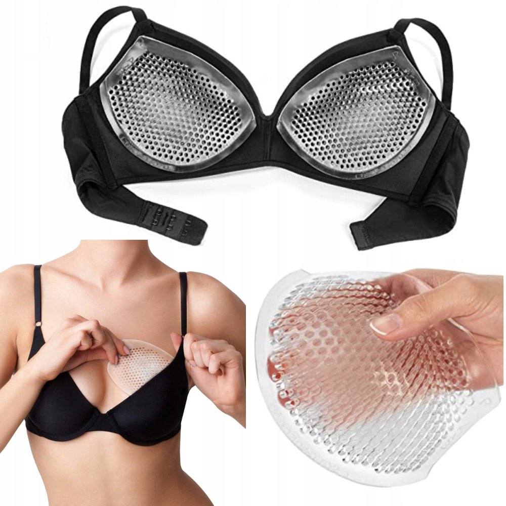 SILIKONOWE WKŁADKI PUSH UP DO STANIKA BIUSTONOSZA ODDYCHAJĄCE POWIĘKSZAJĄCE