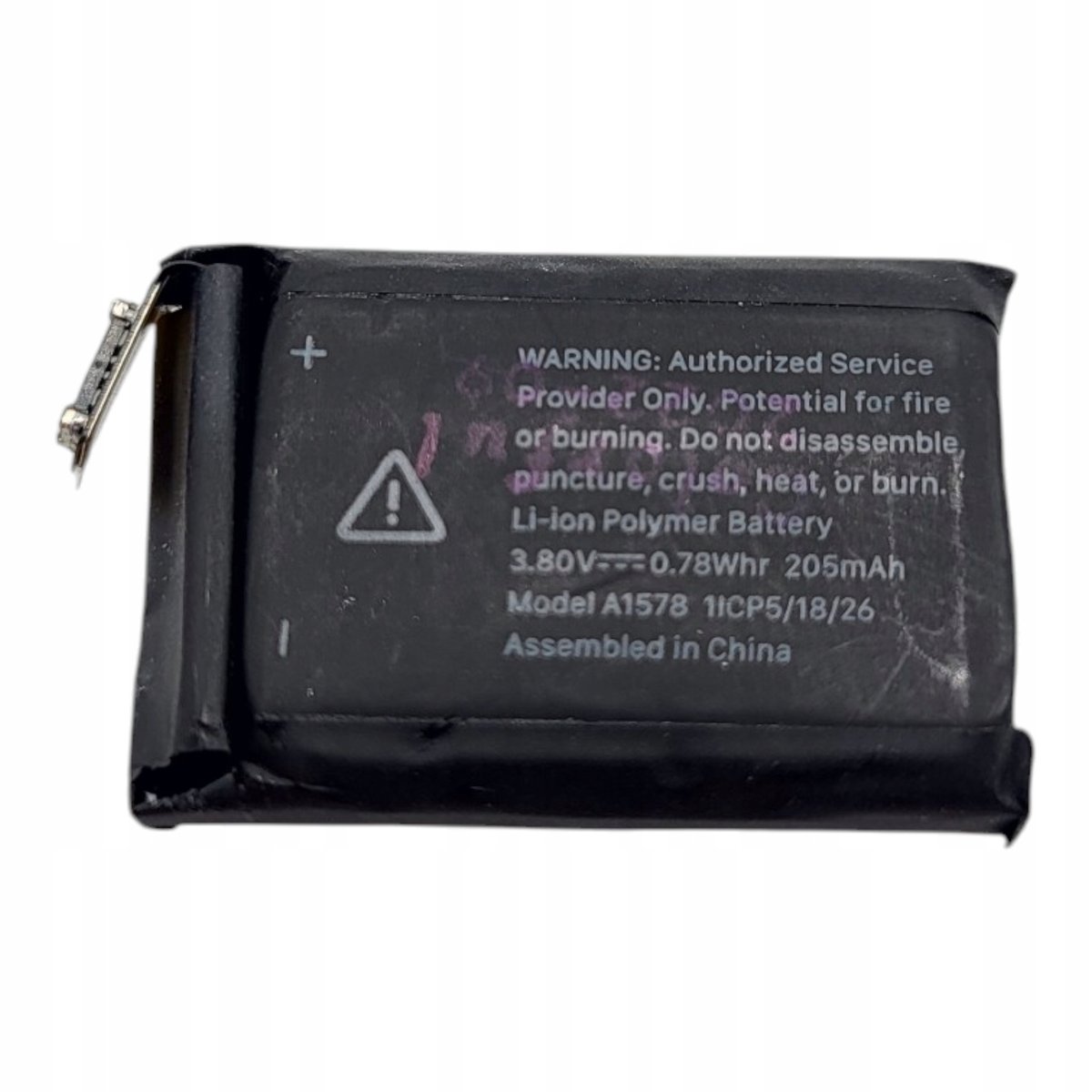 NOWA BATERIA A1578 DO APPLE WATCH SERIES 1 38mm 205mAh