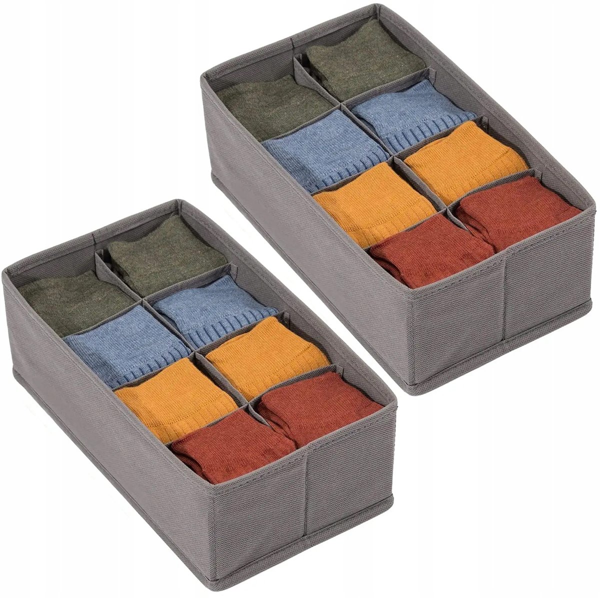 2x Organizer Na Bieliznę Skarpetki 32*16cm Do Szuflady Szafy 2*4 Przegrody