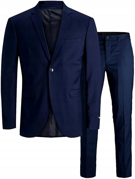 JACK & JONES GARNITUR MĘSKI NIEBIESKI ROZMIAR 48 SUPER SLIM