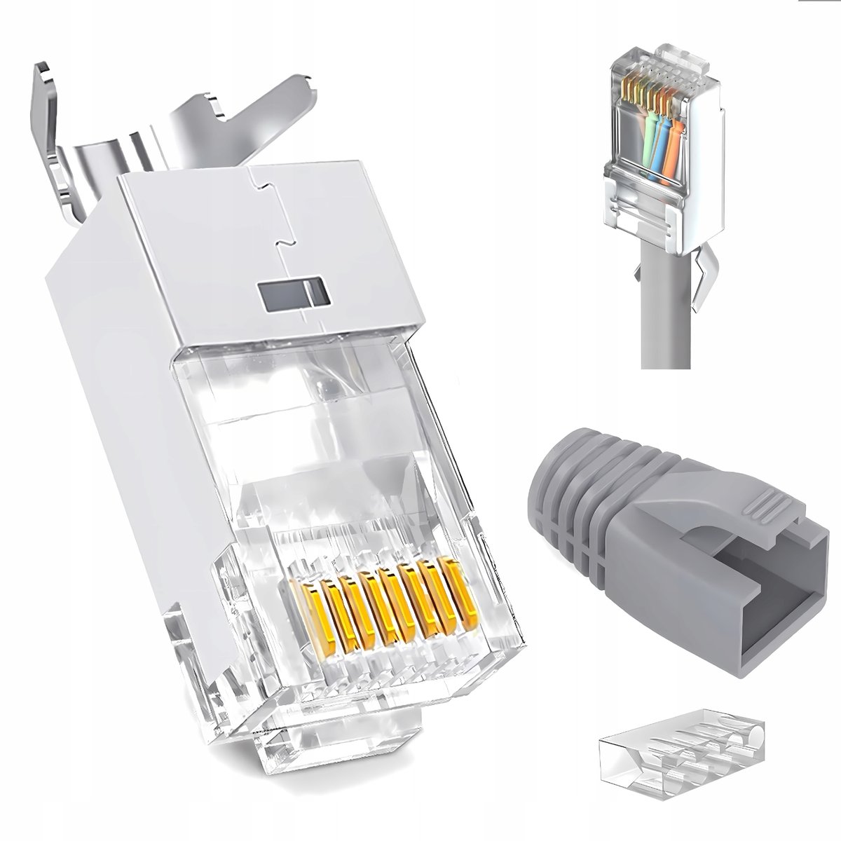 Wtyk ekranowany STP RJ45 kat.6a kat7 10 sztuk