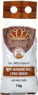Ryż jaśminowy czerwony 1000g Ricefield AAA